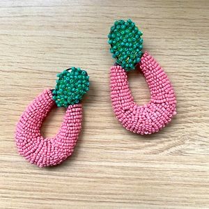 Zara beaded oversized earrings